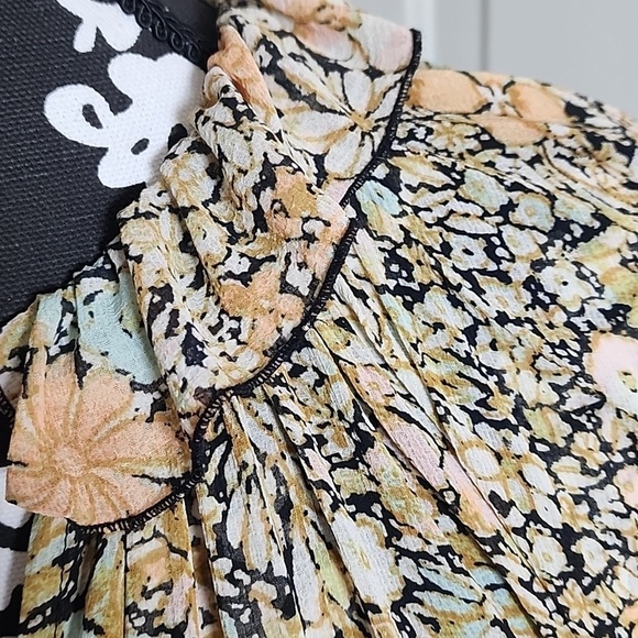 Free People Feeling Groovy Floral Maxi Dress XS Boho Prairie - Picture 8 of 12